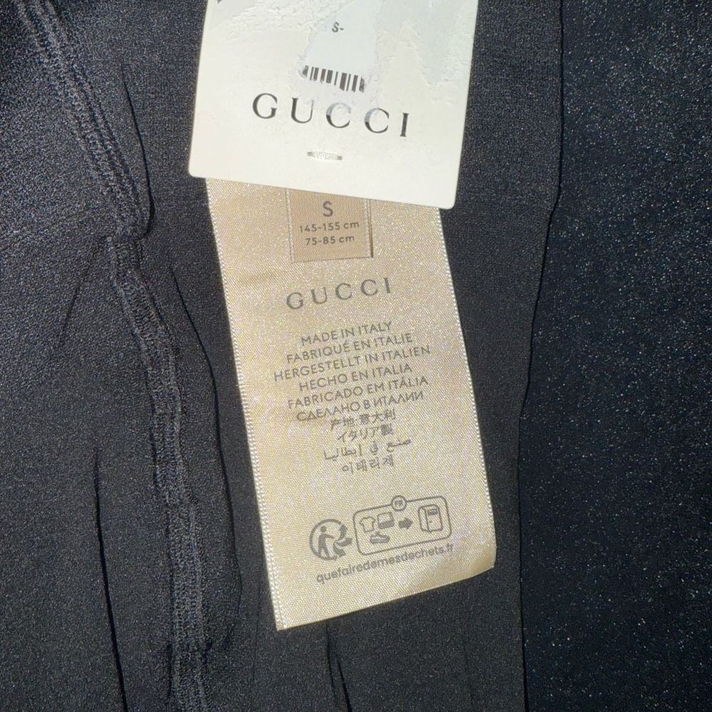 Brand new with tags Gucci Elegant Black Polka Dot Tights size small stocking - Picture 7 of 8